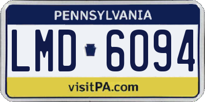 PA license plate LMD6094