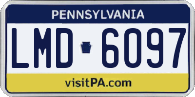 PA license plate LMD6097