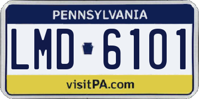 PA license plate LMD6101