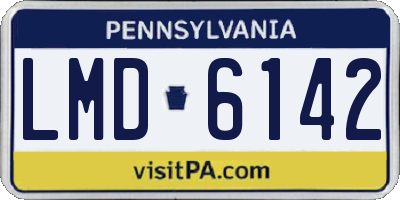 PA license plate LMD6142