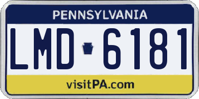 PA license plate LMD6181
