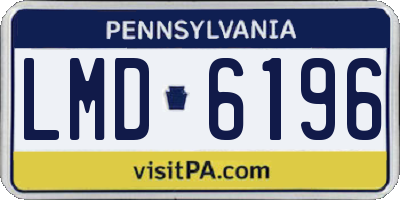 PA license plate LMD6196