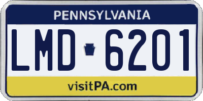 PA license plate LMD6201