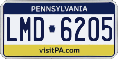 PA license plate LMD6205