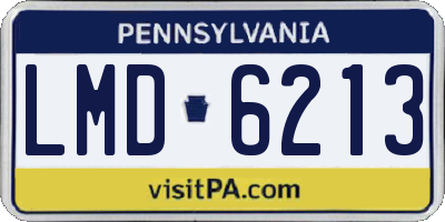 PA license plate LMD6213