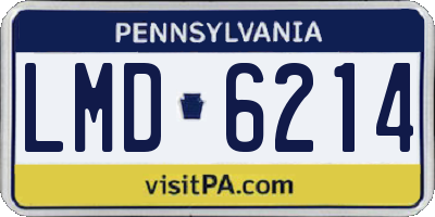PA license plate LMD6214