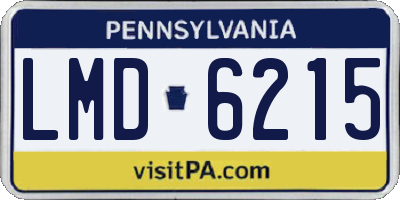 PA license plate LMD6215