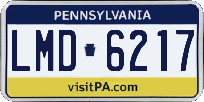 PA license plate LMD6217