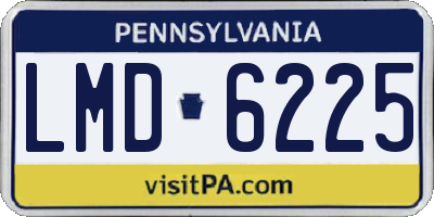 PA license plate LMD6225