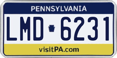 PA license plate LMD6231