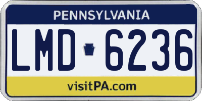 PA license plate LMD6236