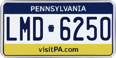 PA license plate LMD6250