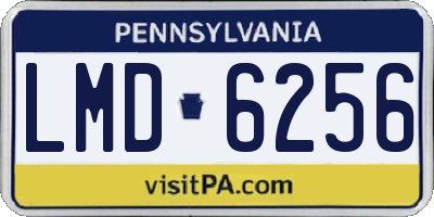 PA license plate LMD6256