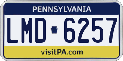 PA license plate LMD6257