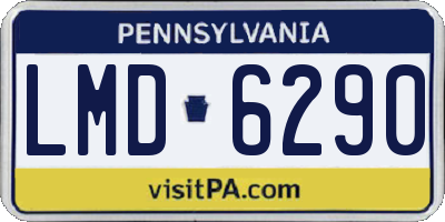 PA license plate LMD6290