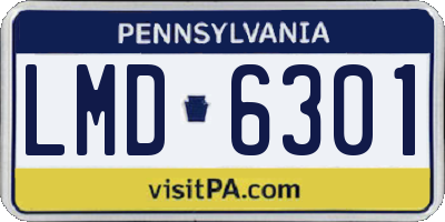 PA license plate LMD6301