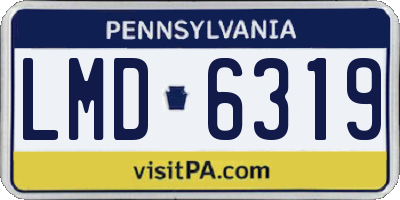PA license plate LMD6319