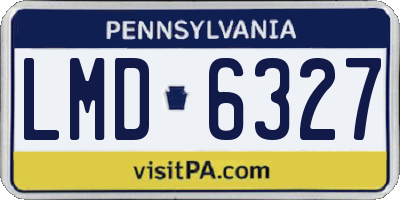 PA license plate LMD6327