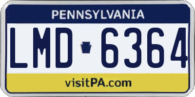 PA license plate LMD6364