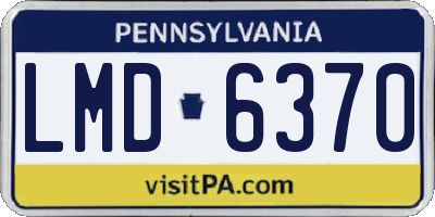 PA license plate LMD6370