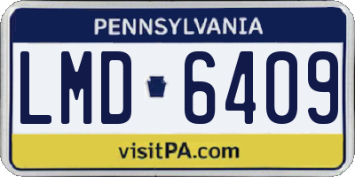 PA license plate LMD6409