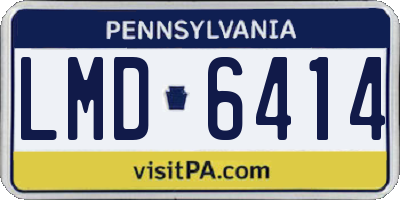 PA license plate LMD6414