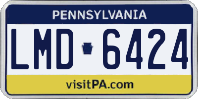 PA license plate LMD6424
