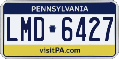 PA license plate LMD6427
