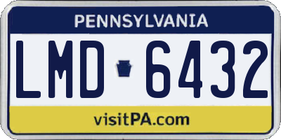 PA license plate LMD6432