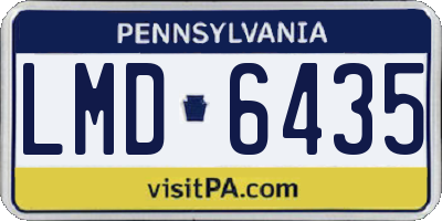 PA license plate LMD6435
