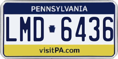 PA license plate LMD6436
