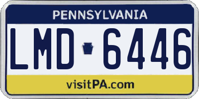 PA license plate LMD6446