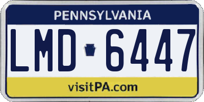 PA license plate LMD6447