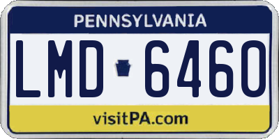PA license plate LMD6460