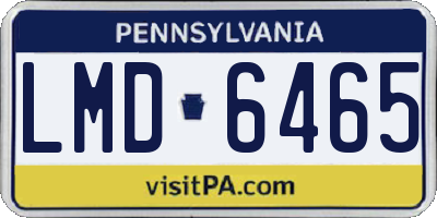 PA license plate LMD6465