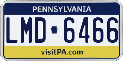 PA license plate LMD6466