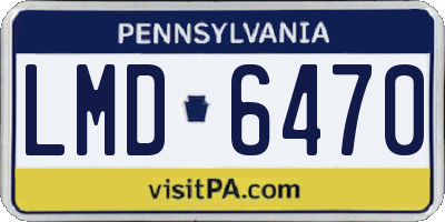 PA license plate LMD6470