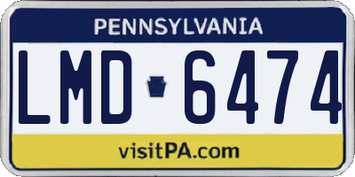 PA license plate LMD6474