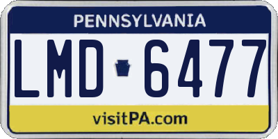 PA license plate LMD6477