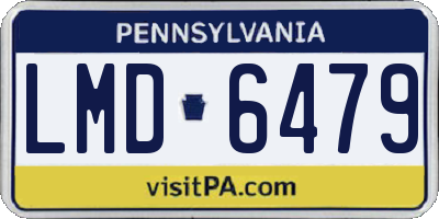 PA license plate LMD6479