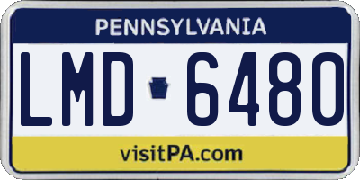 PA license plate LMD6480