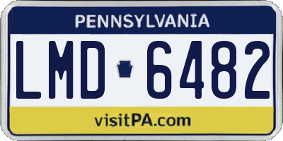 PA license plate LMD6482
