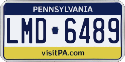 PA license plate LMD6489