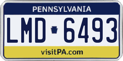 PA license plate LMD6493