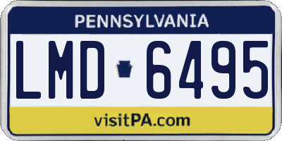 PA license plate LMD6495