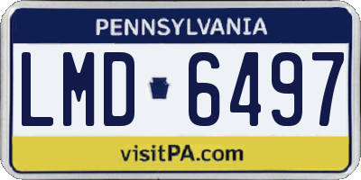 PA license plate LMD6497