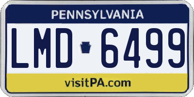 PA license plate LMD6499