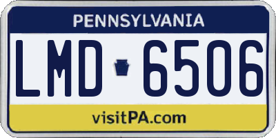 PA license plate LMD6506