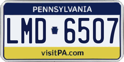 PA license plate LMD6507
