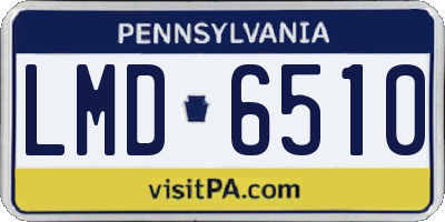 PA license plate LMD6510
